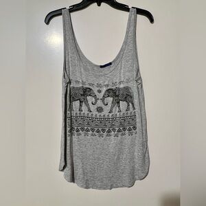 Sweet Claire Gray Elephant Tank Top